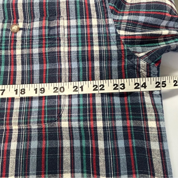 Eddie Bauer Mens Checkered Button Up Shirt Long Sleeve Cotton Country Casual - Picture 7 of 11
